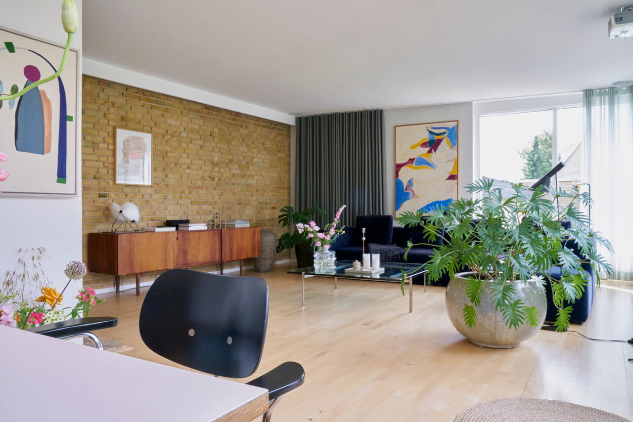 Retro style living room.