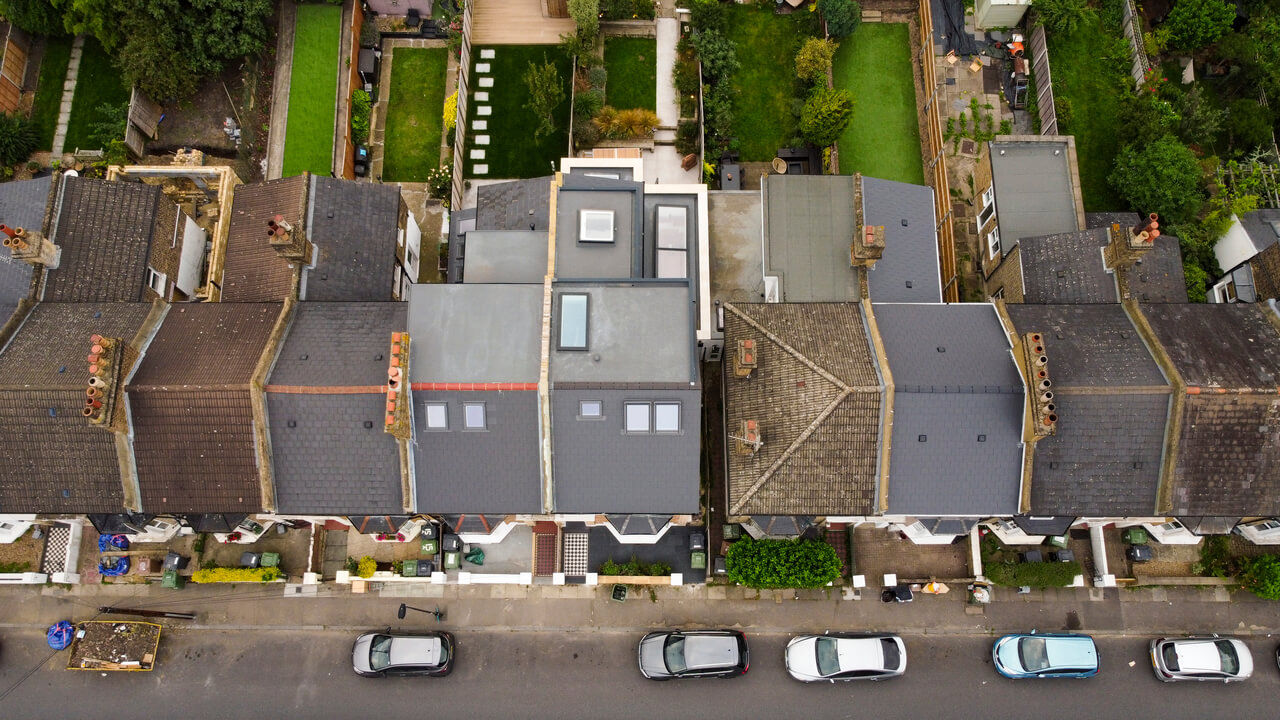 A street view from the top